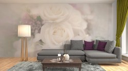 fotobehang zachte roosjes - depst- 156499206 - woonkamer